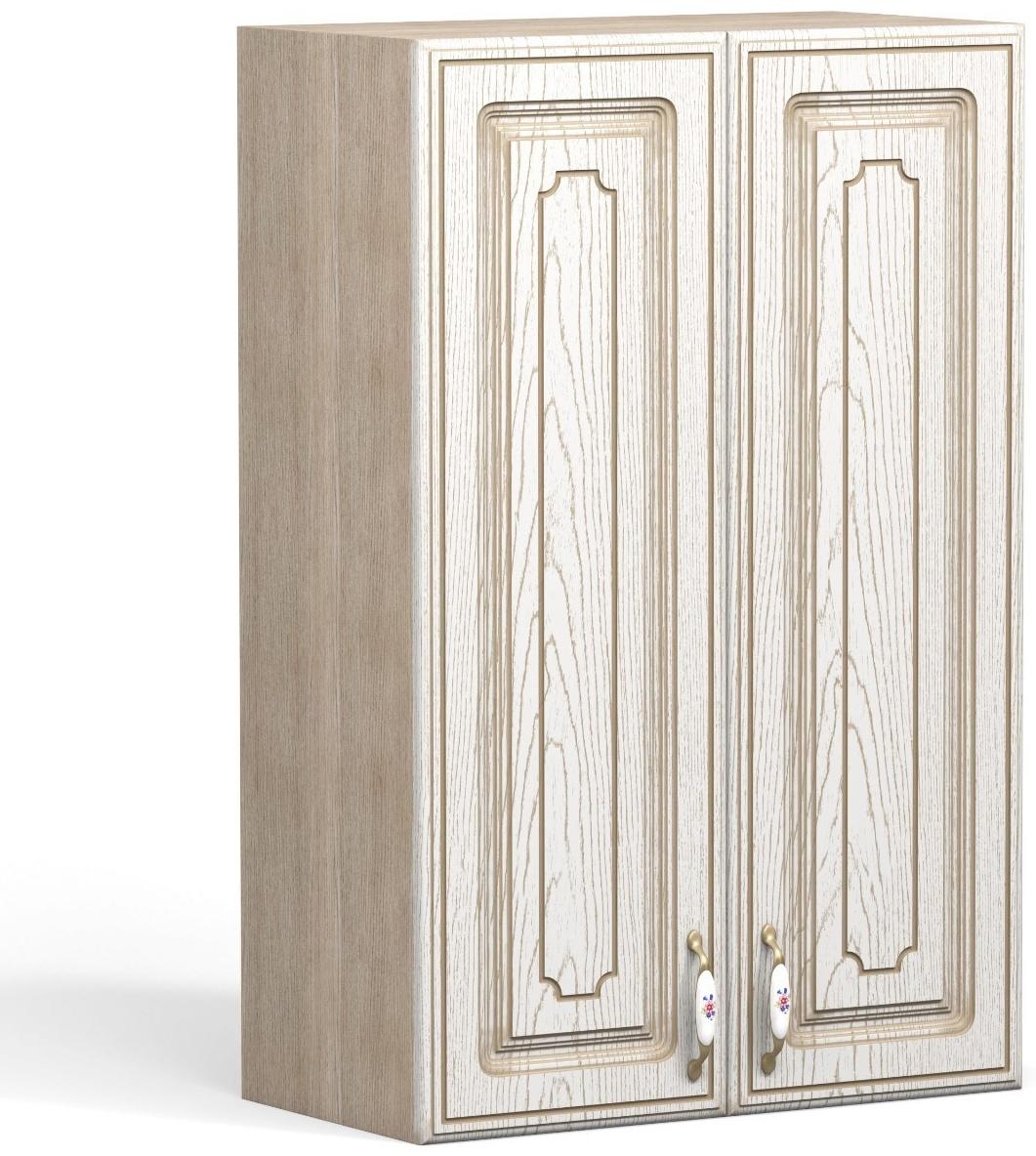 Шкаф навесной с посудосушителем Анжелика 600х300х920 Дуб молочный/Ясень