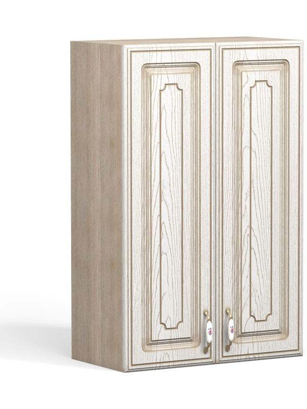 Шкаф навесной с посудосушителем Анжелика 600х300х920 Дуб молочный/Ясень