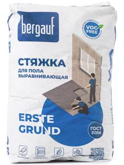 Стяжка пола BERGAUF ERSTE GRUND, армирующими волокна 25кг
