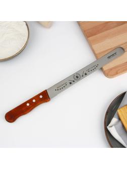 Нож для бисквита двусторонний «Пусть всегда будет сладко»«, 38 х 3 см, лезвие 25 см