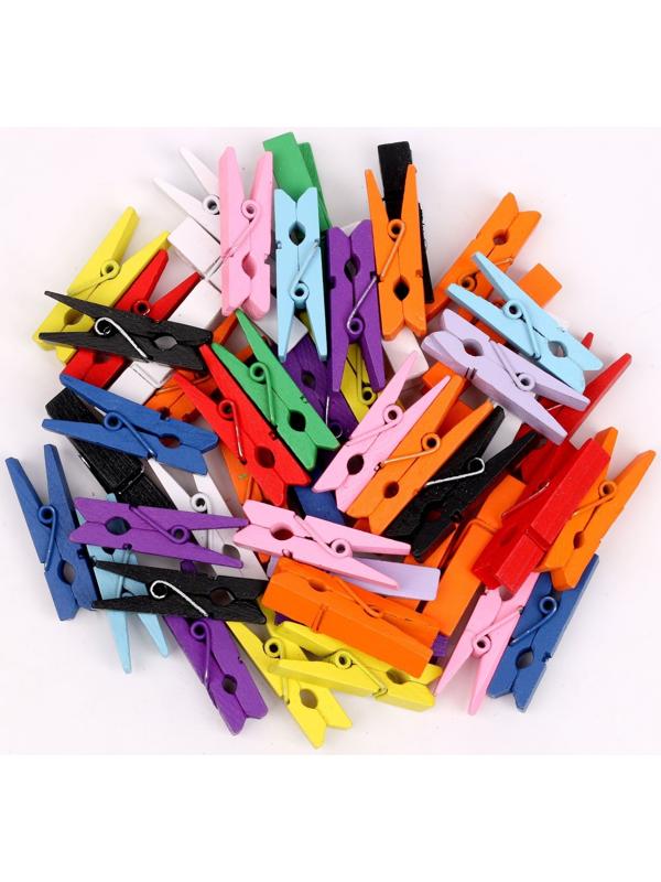 Набор прищепок для декора «Классика» 50 шт., 1 шт. — 3,5 см, МИКС