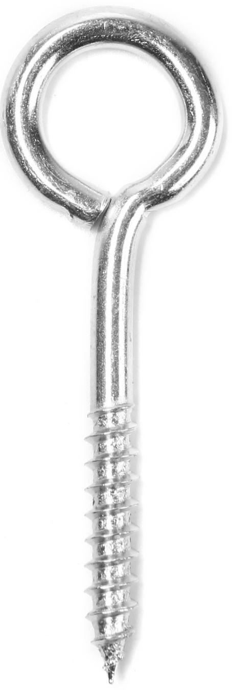 Шуруп-кольцо СТРОЙБАТ, белый цинк, 5x60 мм