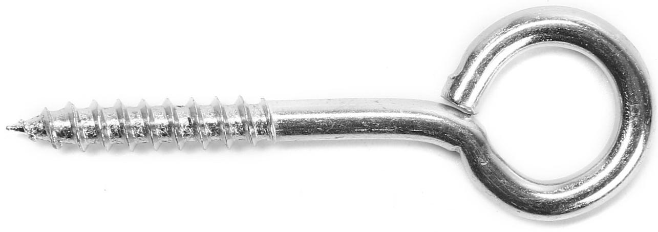 Шуруп-кольцо СТРОЙБАТ, белый цинк, 5x60 мм