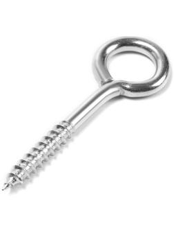 Шуруп-кольцо СТРОЙБАТ, белый цинк, 5x60 мм