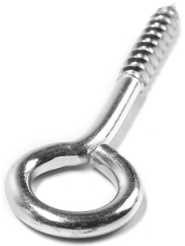 Шуруп-кольцо СТРОЙБАТ, белый цинк, 5x60 мм