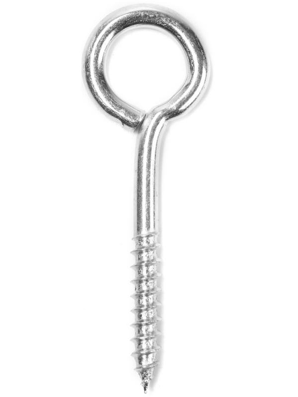 Шуруп-кольцо СТРОЙБАТ, белый цинк, 5x60 мм