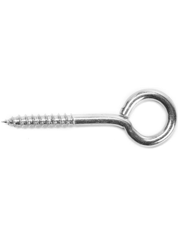 Шуруп-кольцо СТРОЙБАТ, белый цинк, 5x60 мм