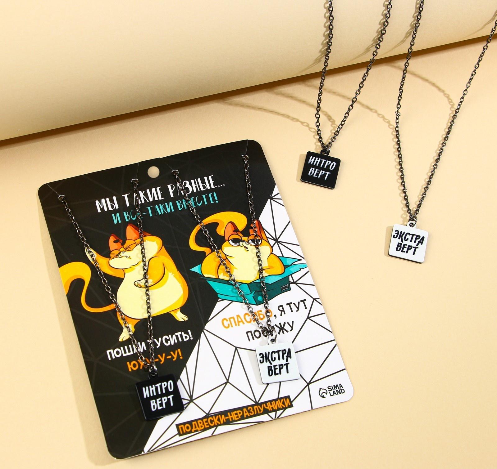 Кулоны парные подвески «Мы такие разные»