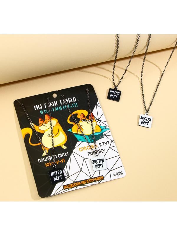 Кулоны парные подвески «Мы такие разные»