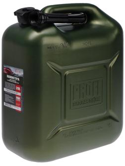 Канистра 3ton PROFI,  ЗЕЛЕНАЯ для топлива + крышка и лейка, 20 л