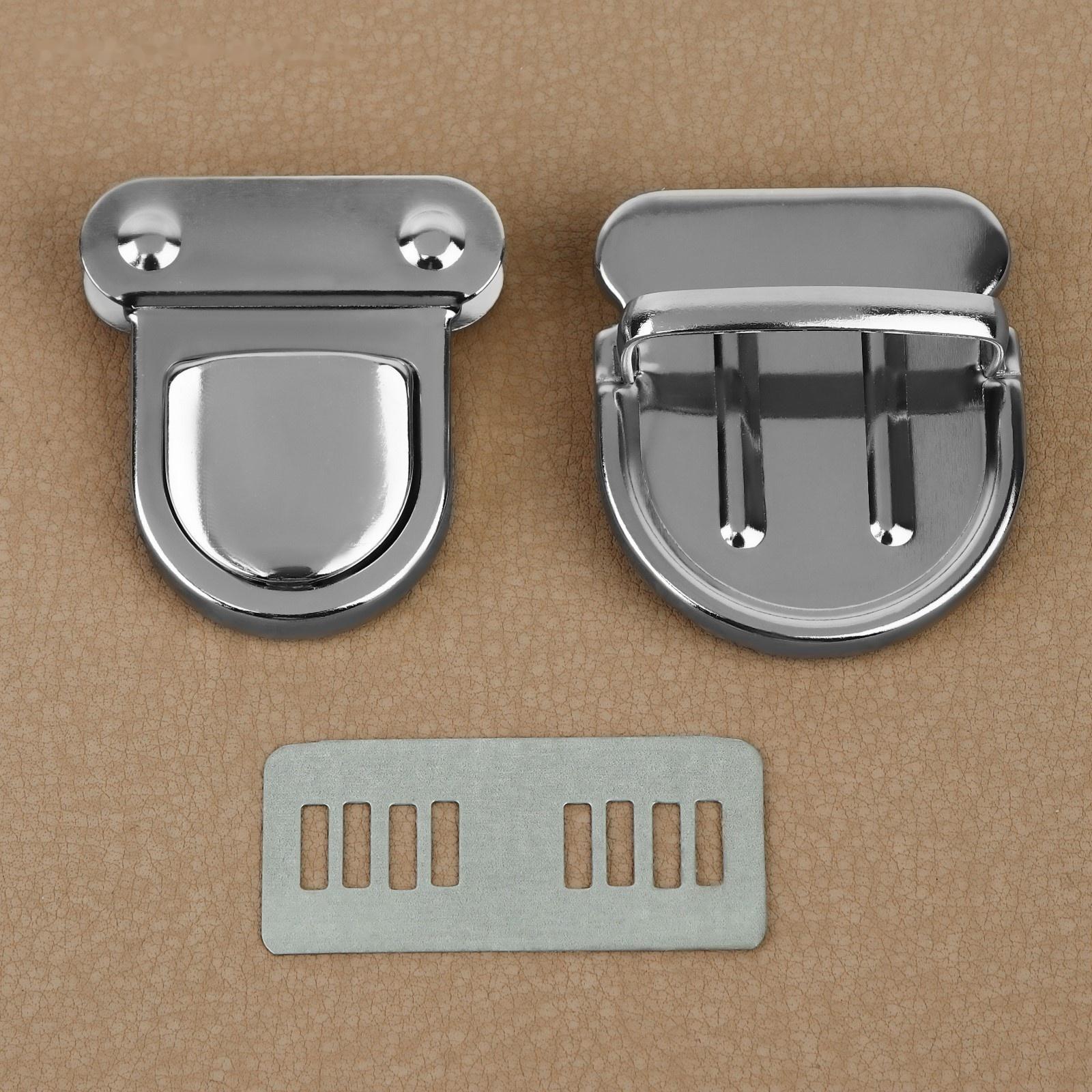 Застёжка для сумки, 4,3 × 3,8 см, цвет серебряный