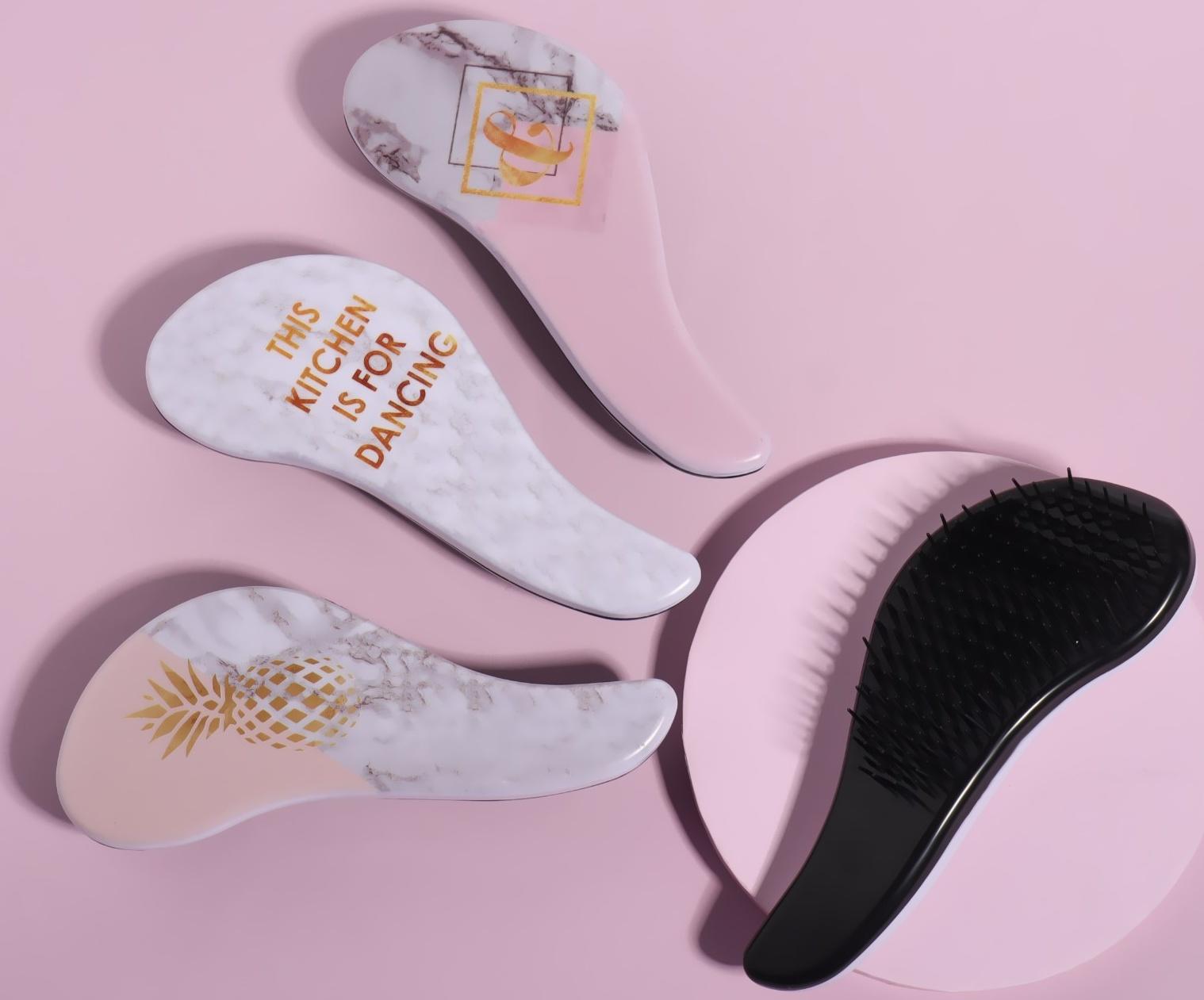 Расчёска массажная «Мрамор», 6,5 × 18,5 см, PVC коробка, рисунок МИКС