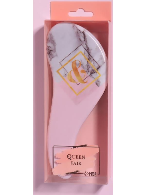 Расчёска массажная «Мрамор», 6,5 × 18,5 см, PVC коробка, рисунок МИКС