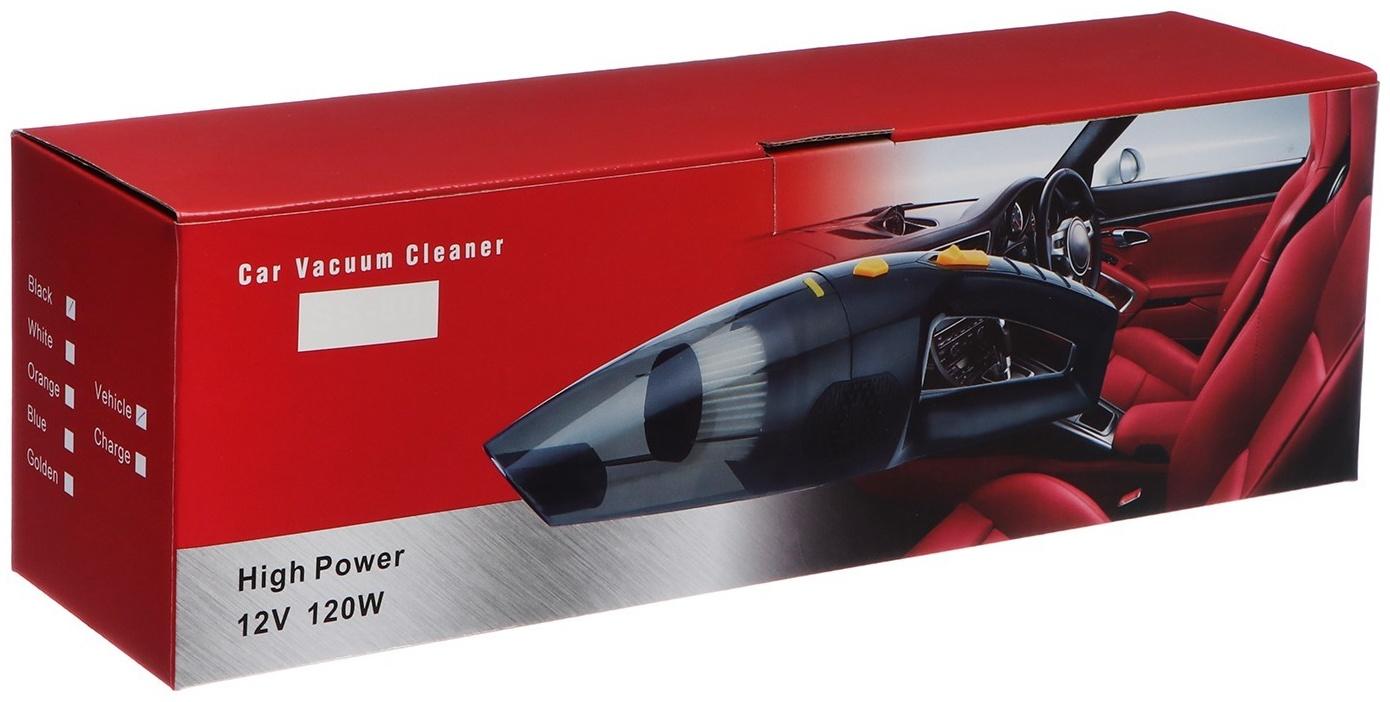 Пылесос автомобильный, 5 насадок, 140 Вт, 12 В, черный
