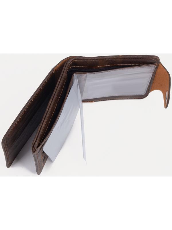 Портмоне на магните, для купюр, для карт, для монет, цвет коричневый