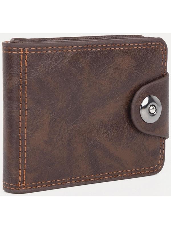 Портмоне на магните, для купюр, для карт, для монет, цвет коричневый