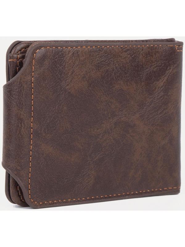 Портмоне на магните, для купюр, для карт, для монет, цвет коричневый
