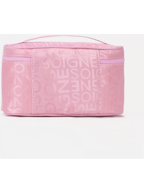 Косметичка на молнии, цвет розовый