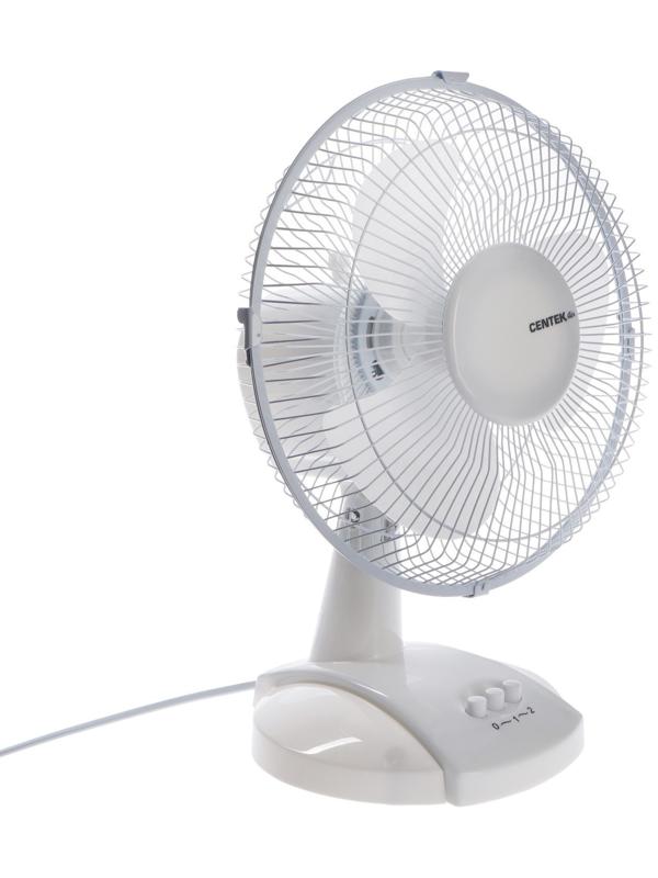 Вентилятор Centek CT-5006 White, настольный, 25 Вт, 27 см, 2 скорости, белый