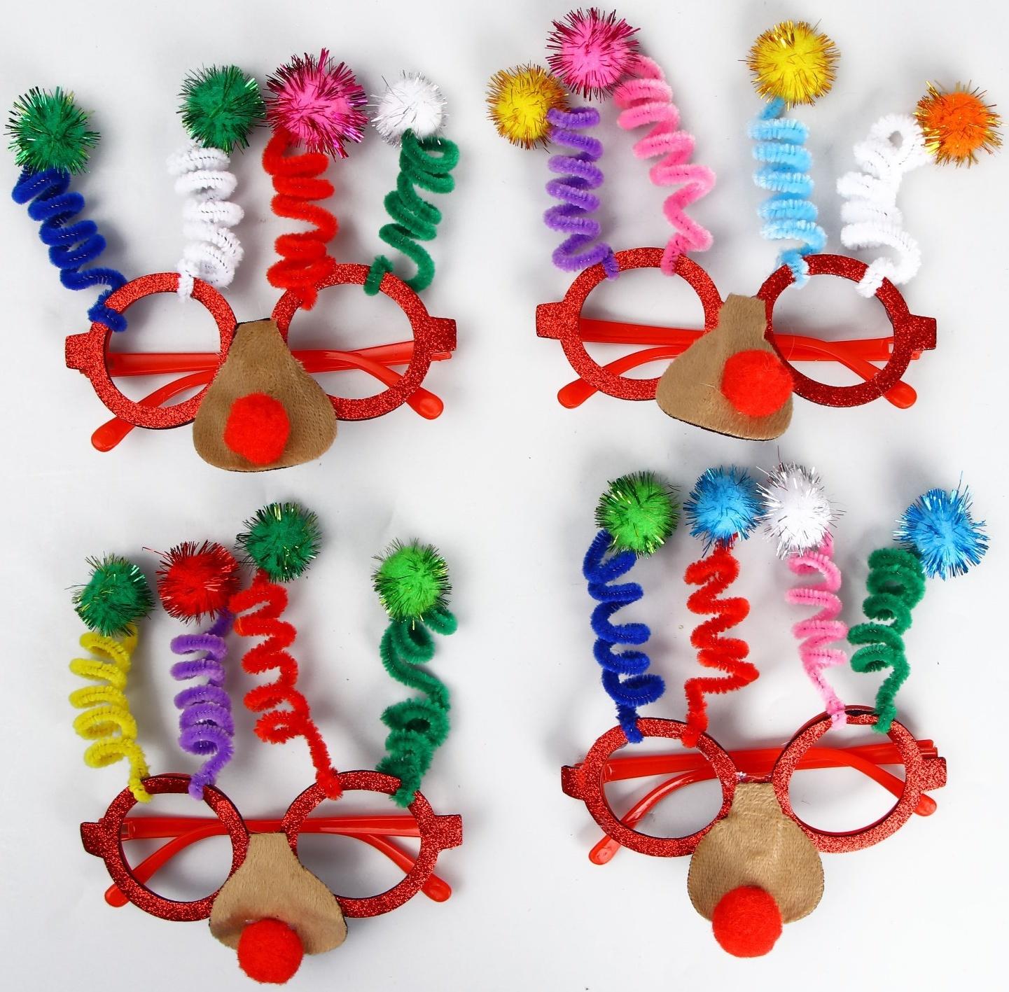 Карнавальные очки «Бомбошки» с носиком, цвета МИКС