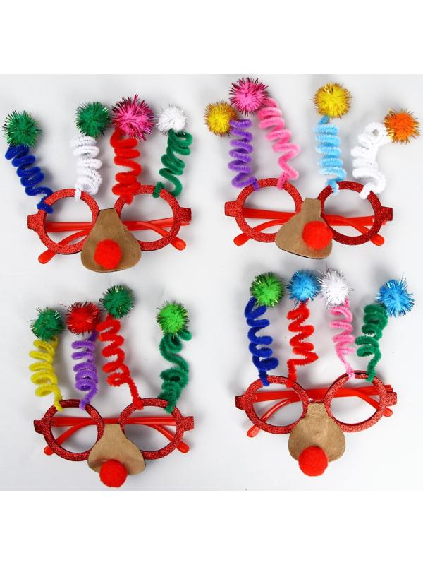 Карнавальные очки «Бомбошки» с носиком, цвета МИКС