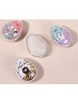 Расчёска-шейкер «Лапки», 5,5 × 9 см, цвет МИКС