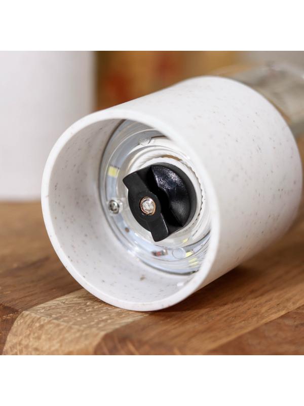 Мельница для специй Magistro Soft bamboo, керамический механизм, цвет белый