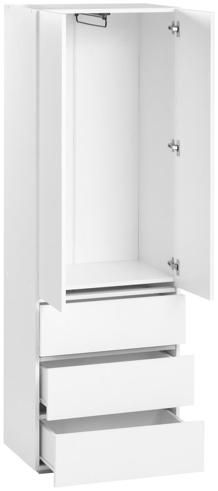 Шкаф 2х створчатый КЕОС с 3мя ящиками, 600х400х1800, Белый