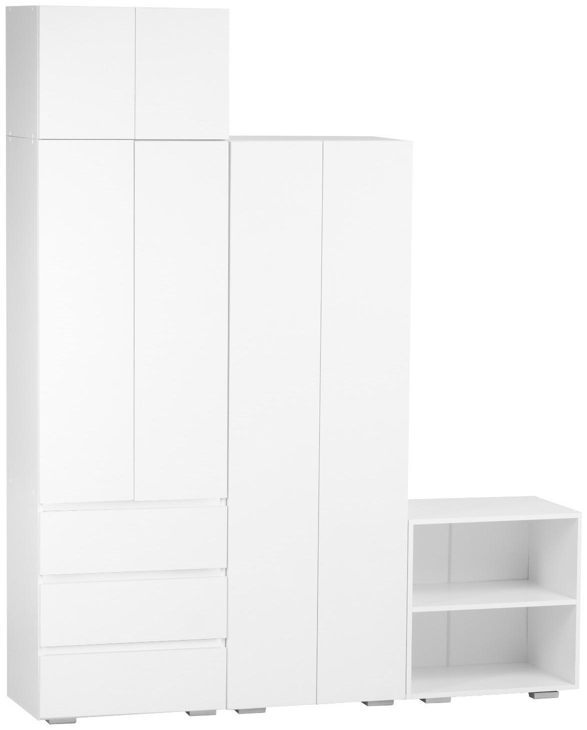 Шкаф 2х створчатый КЕОС с 3мя ящиками, 600х400х1800, Белый