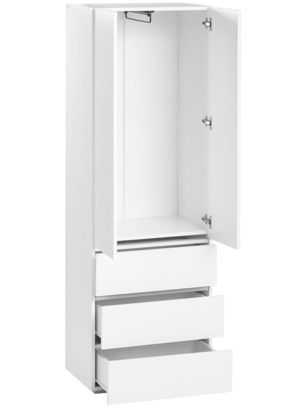 Шкаф 2х створчатый КЕОС с 3мя ящиками, 600х400х1800, Белый