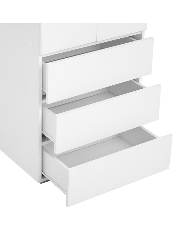 Шкаф 2х створчатый КЕОС с 3мя ящиками, 600х400х1800, Белый