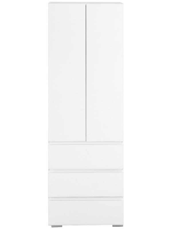 Шкаф 2х створчатый КЕОС с 3мя ящиками, 600х400х1800, Белый