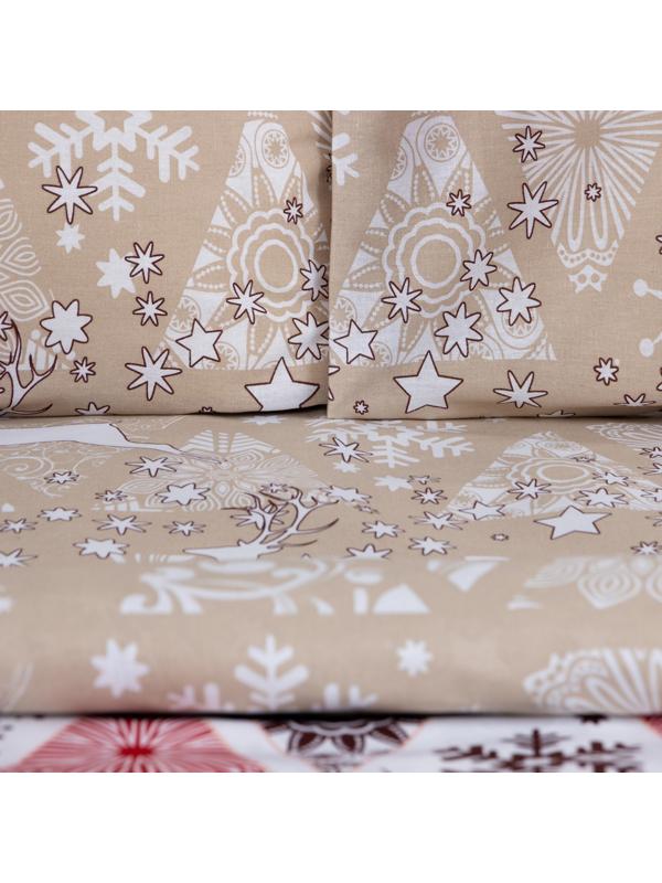 Постельное бельё Этель 1.5сп «Новогодний пэчворк» 143х215см,150х214см,50х70см-2 шт