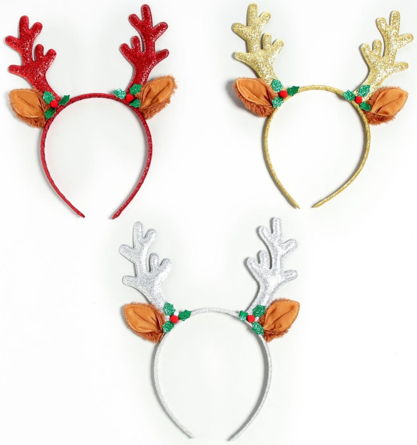 Карнавальный ободок «Рога» с ушками, цвета МИКС