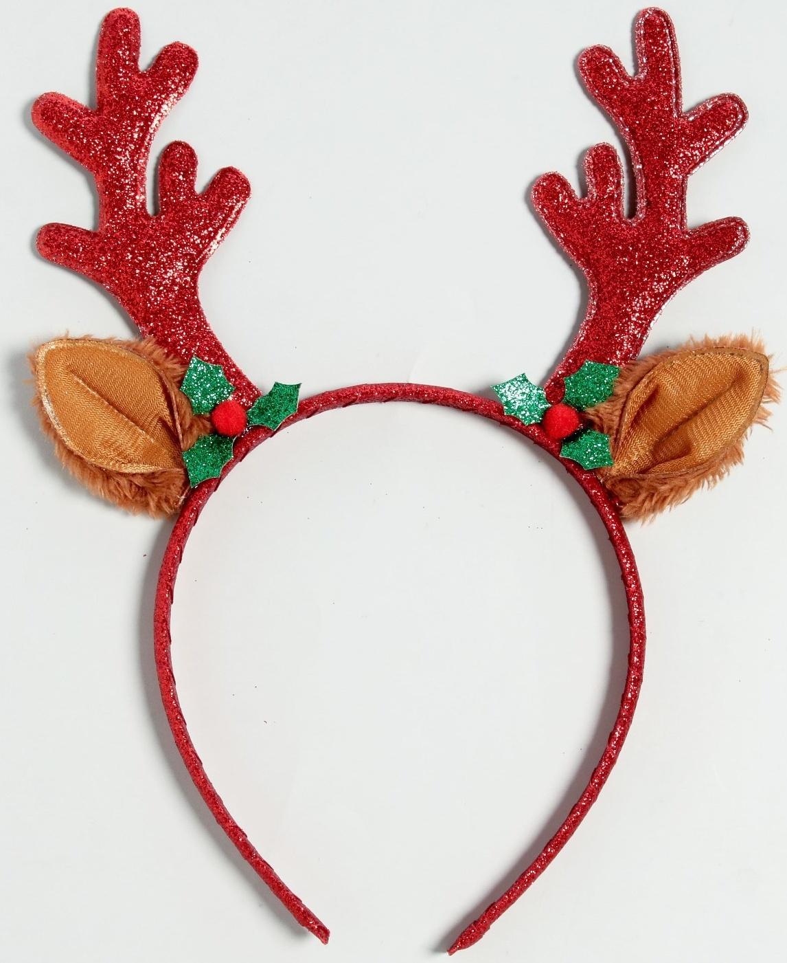 Карнавальный ободок «Рога» с ушками, цвета МИКС