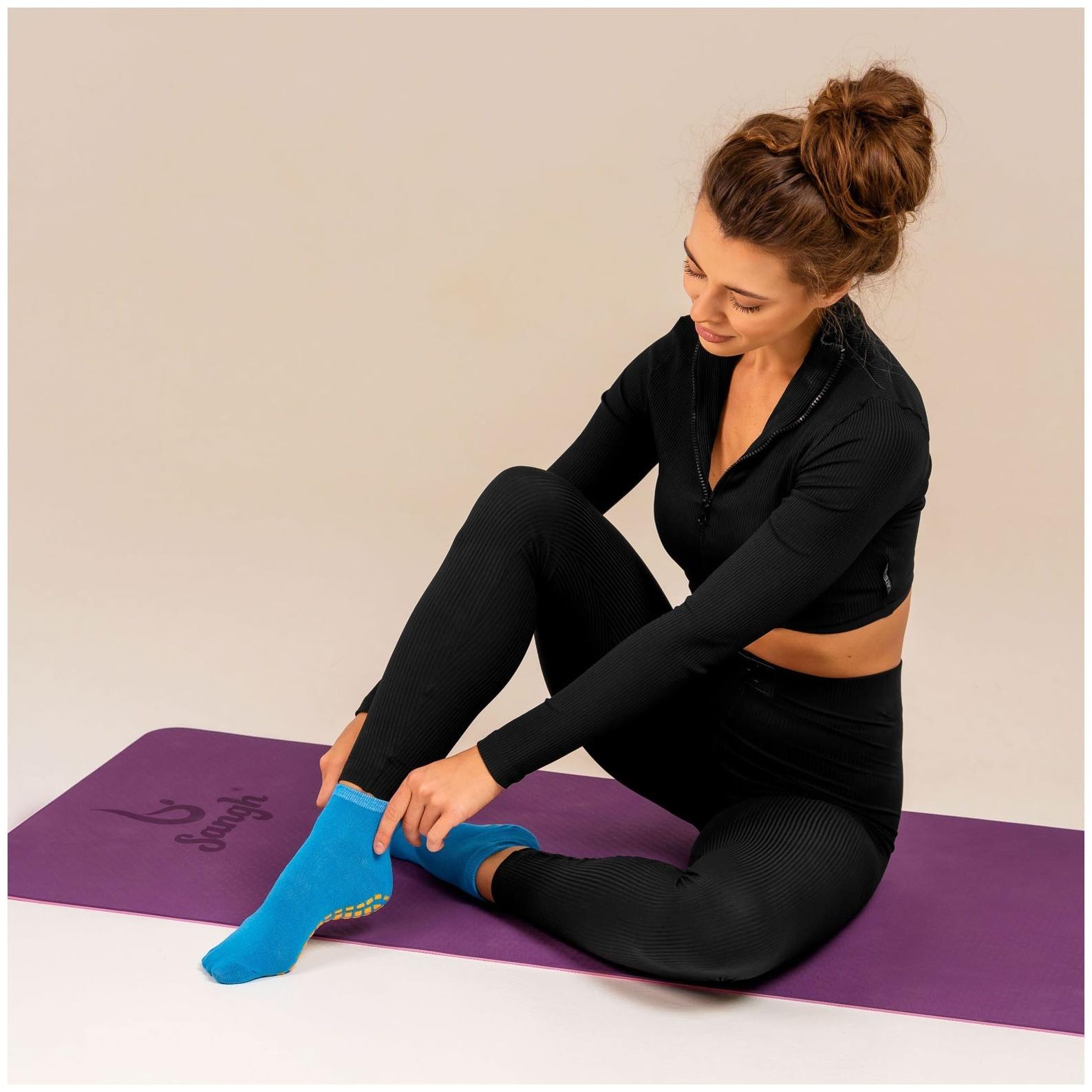 Носки для йоги Sangh, р. 36-41, цвет голубой