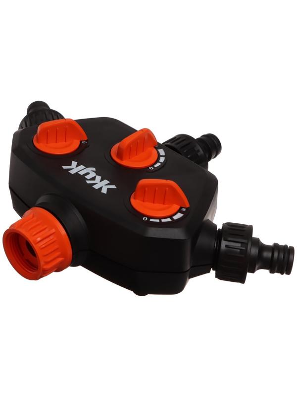 Распределитель 3-канальный, быстросъёмное соединение, пластик, «Жук»