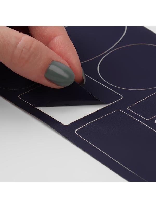 Набор заплаток для верхней одежды, клеевые, лист 10 × 18 см, 10 шт, цвет синий