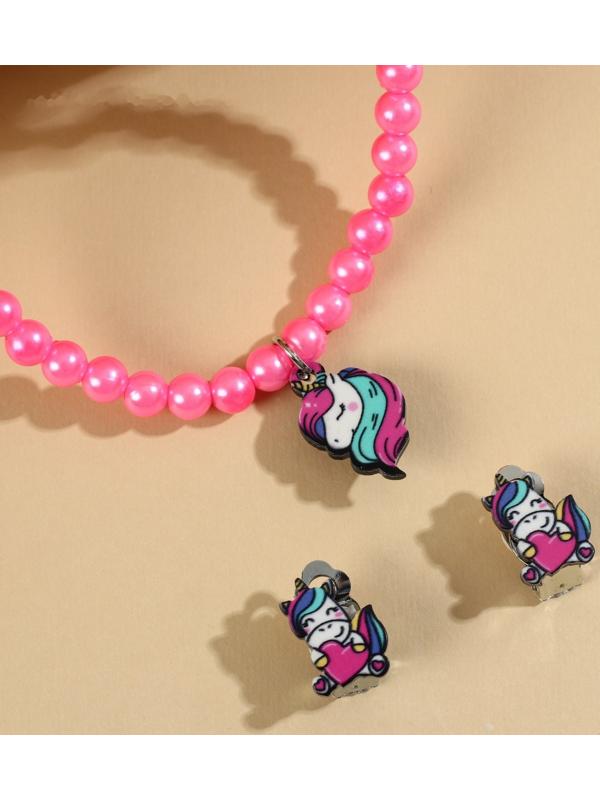Набор бижутерии «Волшебной девочке» бусы и серьги-клипсы