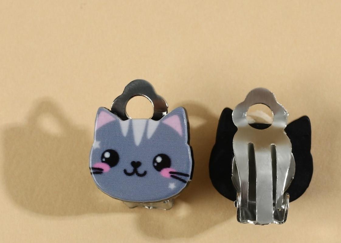 Набор бижутерии «Стильному котику» бусы и серьги-клипсы