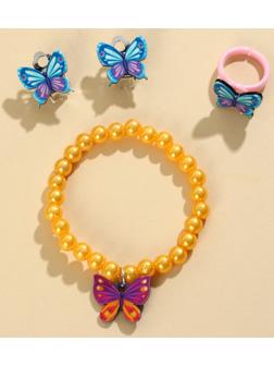 Набор бижутерии«Самой лучшей девочке» браслет, серьги, кольцо