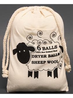 Шерстяные шарики для стирки и сушки белья, 6 см, белые, 25 гр