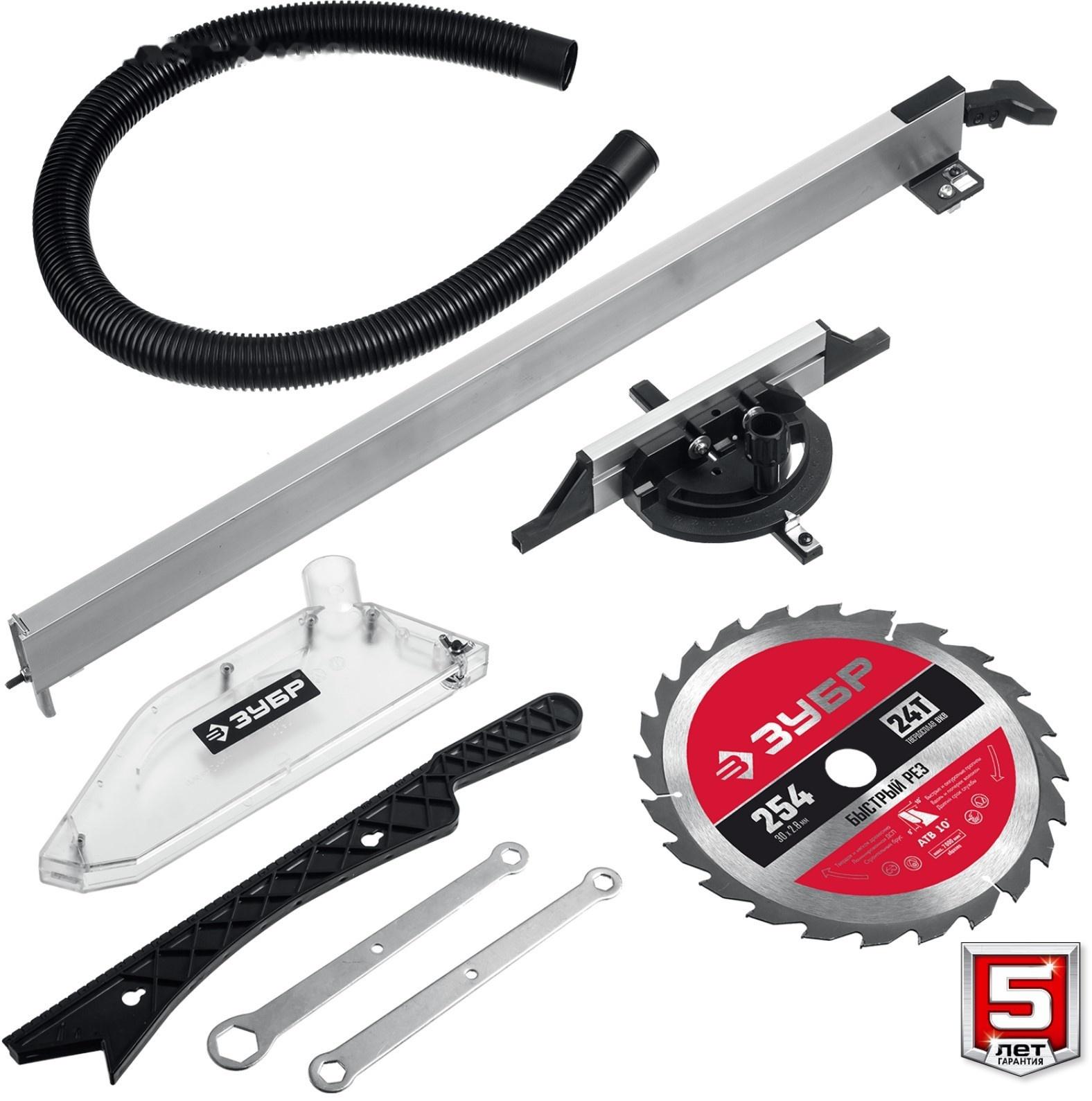 Станок распиловочный ЗУБР СРЦ-254с, 220 В, 1900 Вт, d=254х30, 24 зуба, станина