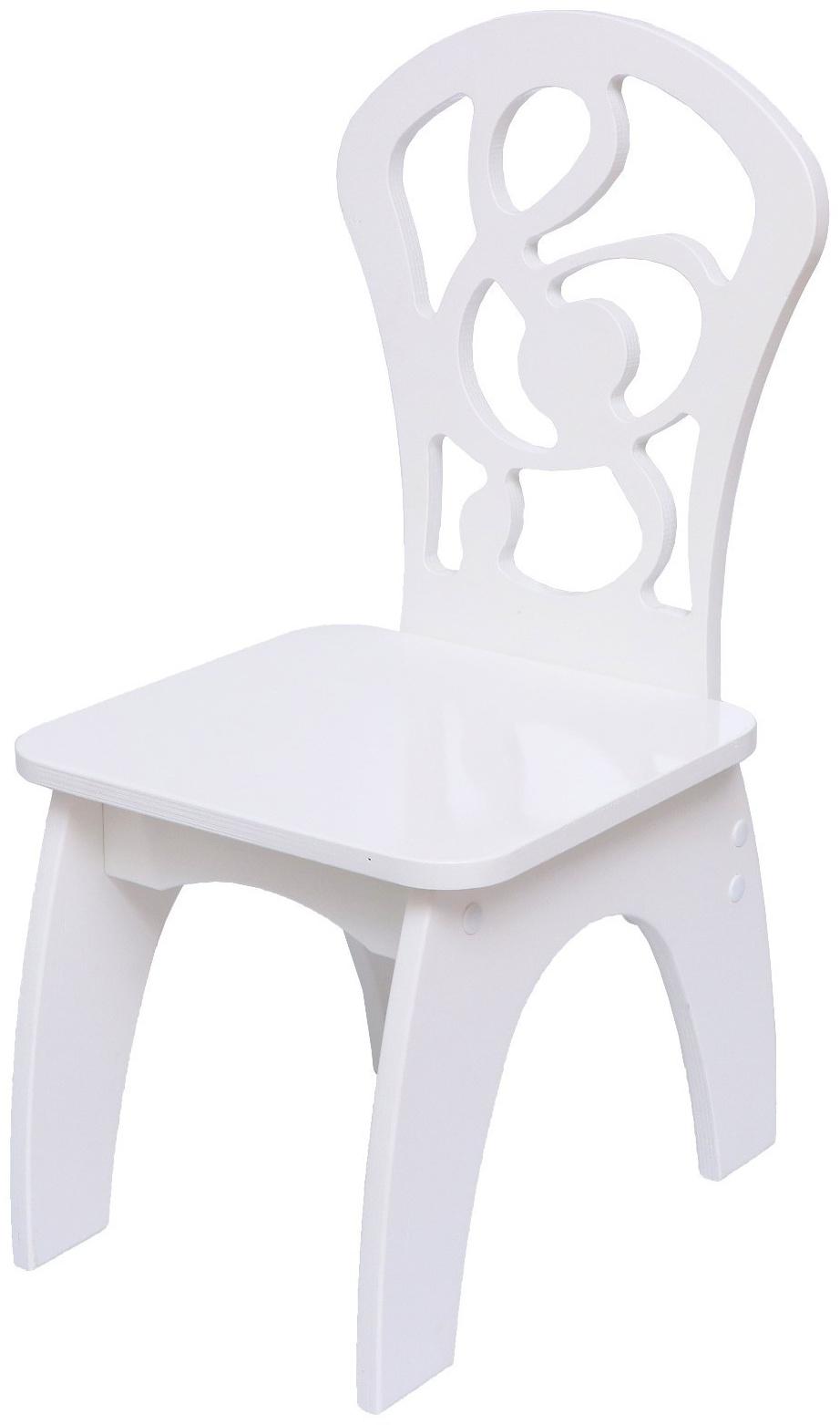 Стул «Скрипичный ключ» с фрезерованной спинкой, цвет белый, жесткий