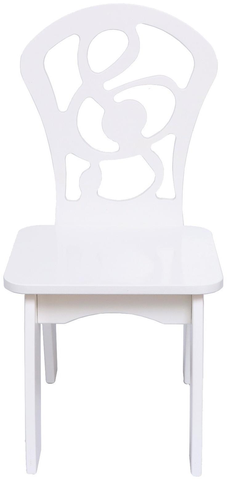 Стул «Скрипичный ключ» с фрезерованной спинкой, цвет белый, жесткий