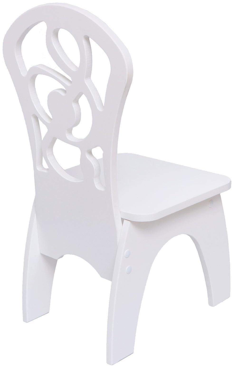 Стул «Скрипичный ключ» с фрезерованной спинкой, цвет белый, жесткий