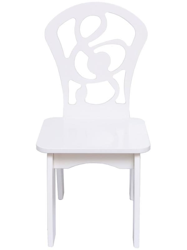 Стул «Скрипичный ключ» с фрезерованной спинкой, цвет белый, жесткий