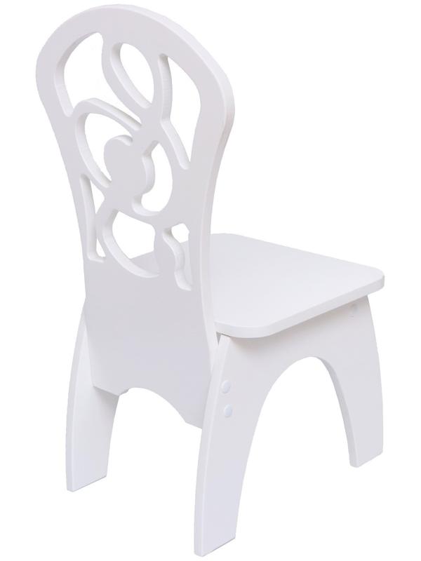 Стул «Скрипичный ключ» с фрезерованной спинкой, цвет белый, жесткий