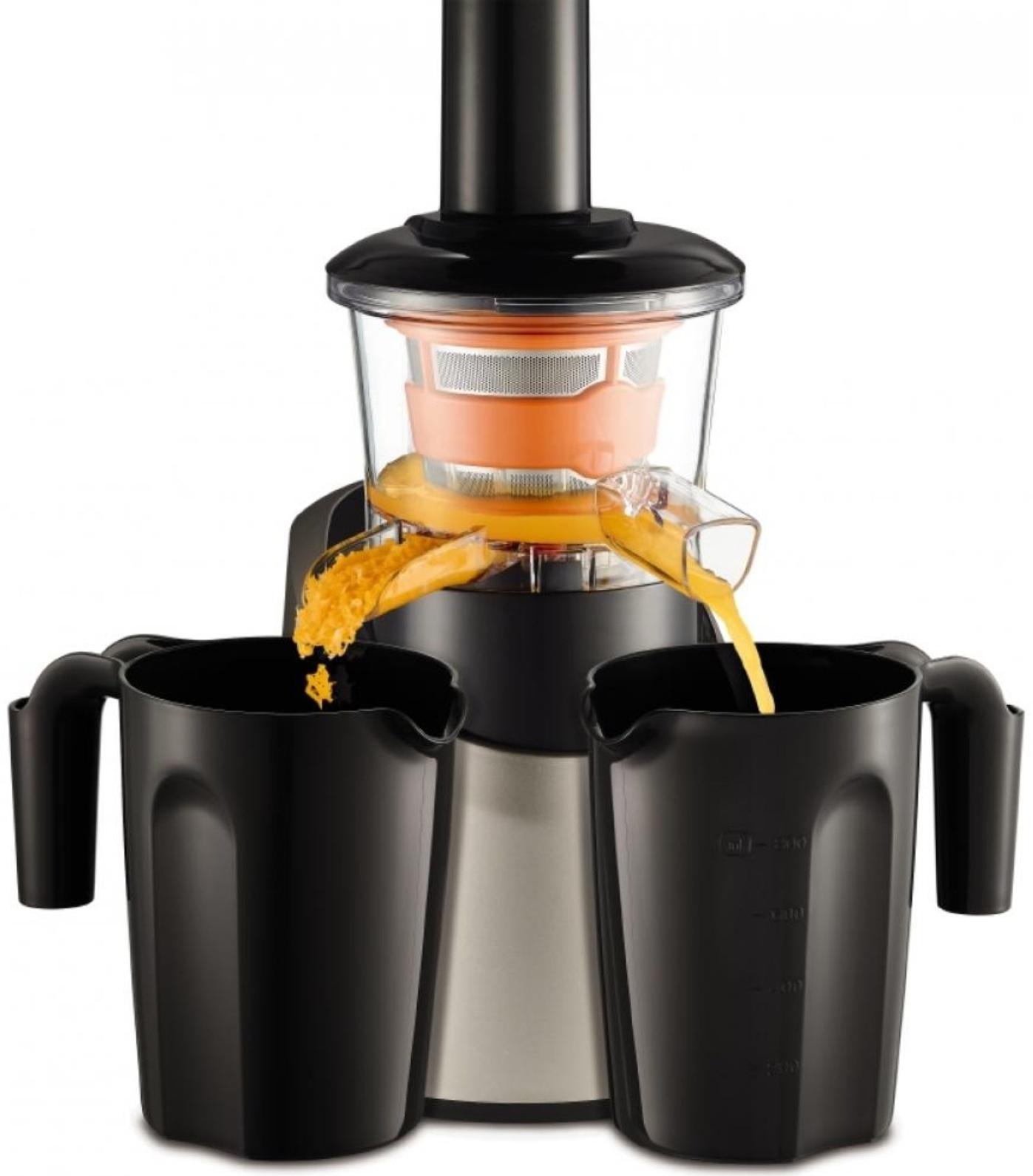 Соковыжималка Moulinex ZU255B10, шнековая, 200 Вт, 0.8 л, серебристая