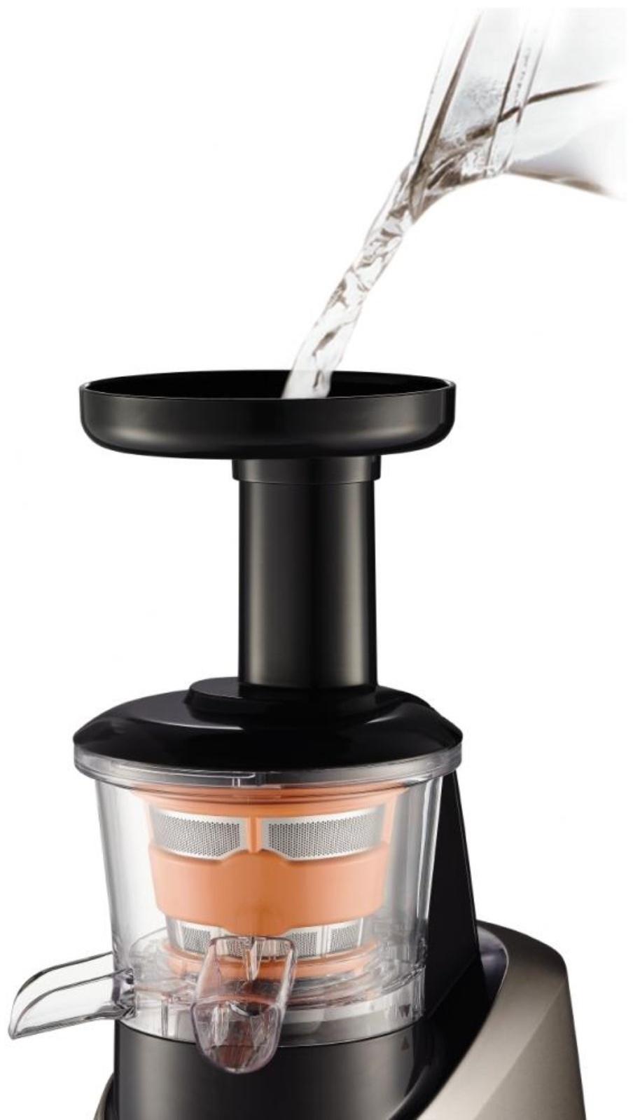 Соковыжималка Moulinex ZU255B10, шнековая, 200 Вт, 0.8 л, серебристая